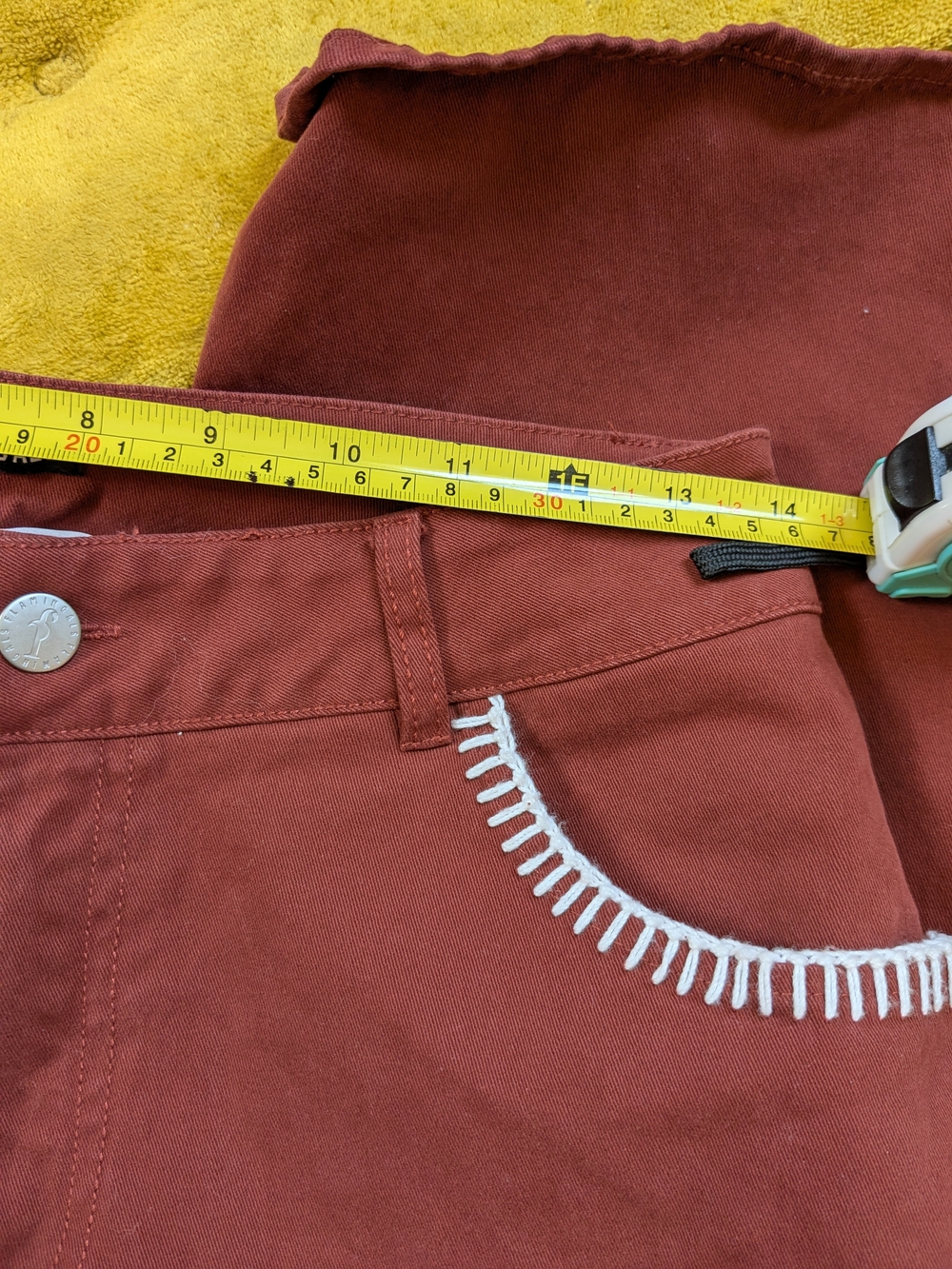 Rust Barrel Jeans With Stitching 💫 - Picture 8 of 10